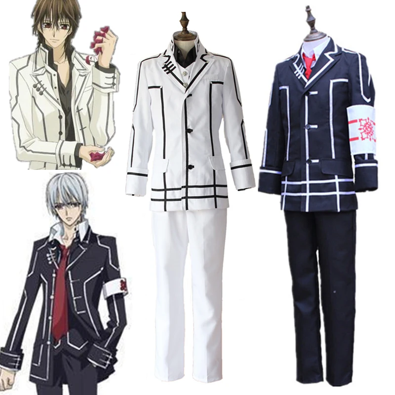 

Anime Vampire Knight Cosplay Costumes Clan Kaname Kiryu Zero Kuran Rido Jacket Vest Pants Set School Uniform For Men costume