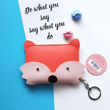 Стиль мультфильм милый кошелек в виде животного ключ сумка модная PU Кредитная карта сумка для хранения монет студенческий бумажник Женские кошельки для девочек