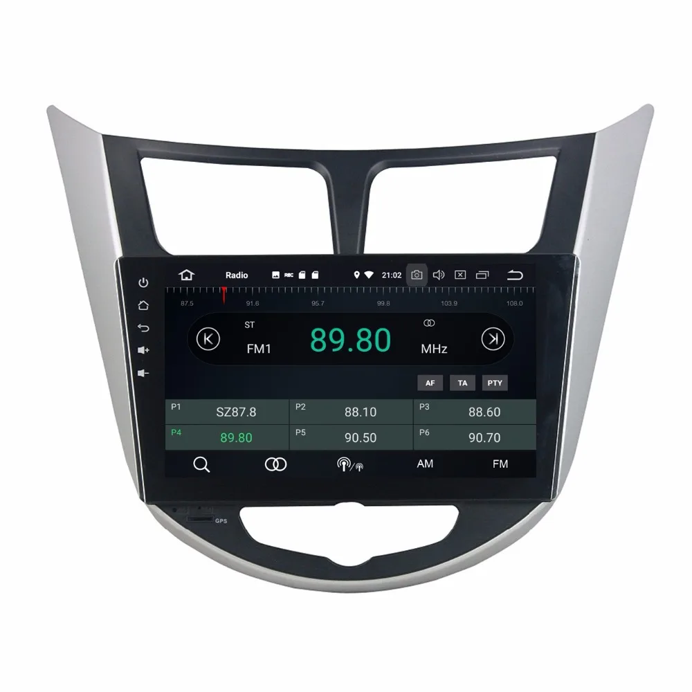 Discount 9" Quad core  Android 9.0 Car GPS radio Navigation for Hyundai Verna Accent i25 Solaris grand avega 2010-2017 2