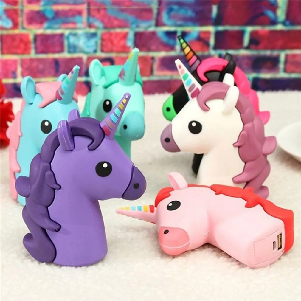 

Portable Power Bank 1200mAh Universal 18650 Battery Charger Unicorn Mini Cute PowerBank Cargador Portati For Mobile Phone