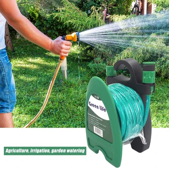 

10m Mini garden hose stand Wall-mounted Plastic car washing Water Pipe Rack Portable hose finishing rack