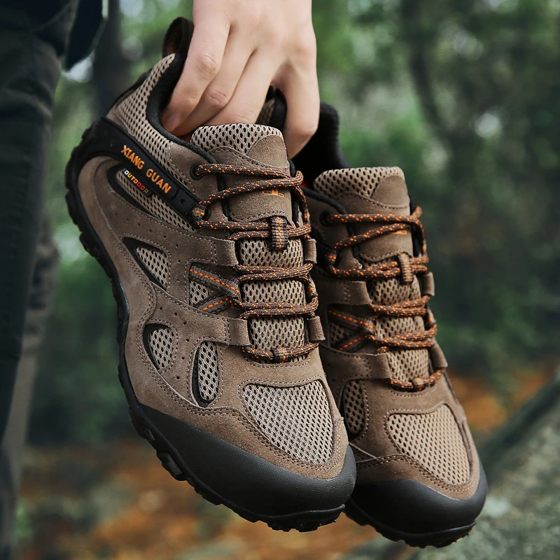 Zapatos de senderismo para hombre, botines de caza al tobillo, calzado de Trekking transpirable antideslizante para escalada de montaña, caminar, pescar, zapatillas de deporte al aire libre|Zapatos senderismo| - AliExpress
