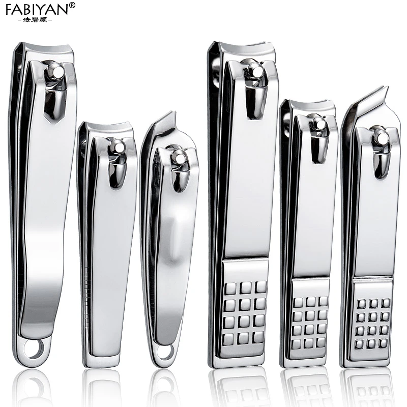 Cortador de unhas em a&ccedil;o inoxid&aacute;vel, kit de manicure, cortador de dedos, faca, conjunto de ponteira, tesoura, pedicure, ferramentas com 3 estilos de
