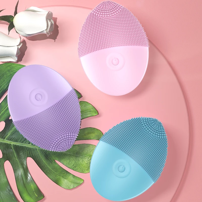 

Mini Battery Electric Face Brush Tool Silicone Waterproof Soft Deep Cleaning Brush Washer Blackhead Remover Skin Care