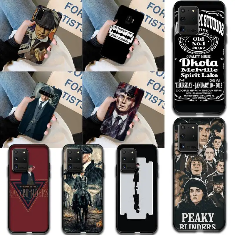 

CUTEWANAN Crime Theme TV Series Peaky Blinders Black Phone Case Capa for Samsung S20 plus Ultra S6 S7 edge S8 S9 plus S10 5G