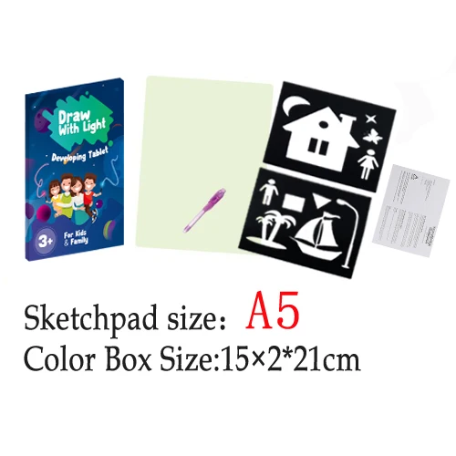 Big Size Illuminate Light Drawing Board In Dark Kids Paint Toy DIY Educaitonal 2020 Children Toys Draw with Light 11