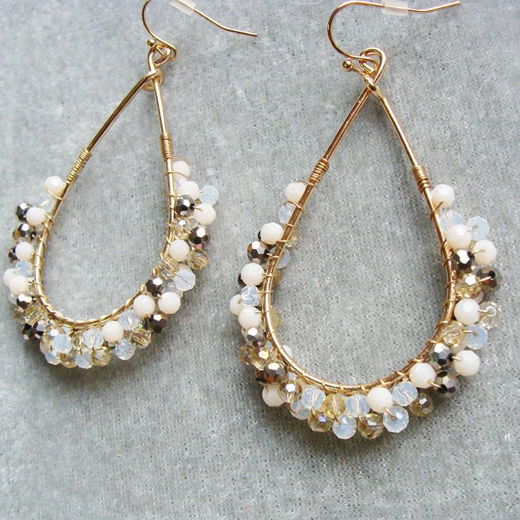 

Europe And America Creative Versatile Small Batch-Style Handmade Beaded Bracelet Weaving Women's Earrings Processing Customizabl