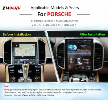 

Android 9.0 10.4 inch Tesla style Car GPS Navigation For Porsche Cayenne 3.0 3.1 Auto Stereo Radio Head Unit Multimedia Player