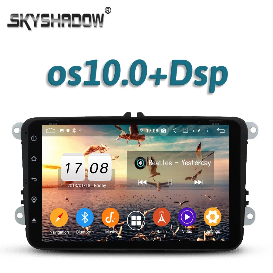 720P TDA7851 DSP Android 10 4 Гб + 32 ГБ восемь 8 Core dvd-плеер для автомобиля GPS Радио RDS Wi-Fi Bluetooth 5 0