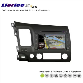 

Liorlee For Honda Civic 2006-2011 Car Android Navigation Radio Navi Map Audio Stereo Video GPS Player Screen 2 in 1 System