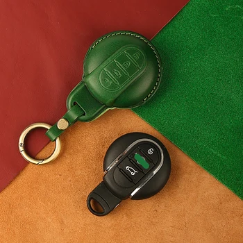 古典的な革車のキーfobケースカバーホルダーshel bucklelマツダ3 2020 2019 accesorios alexa 3 CX4 CX5 CX8 19アップ3ボタン
