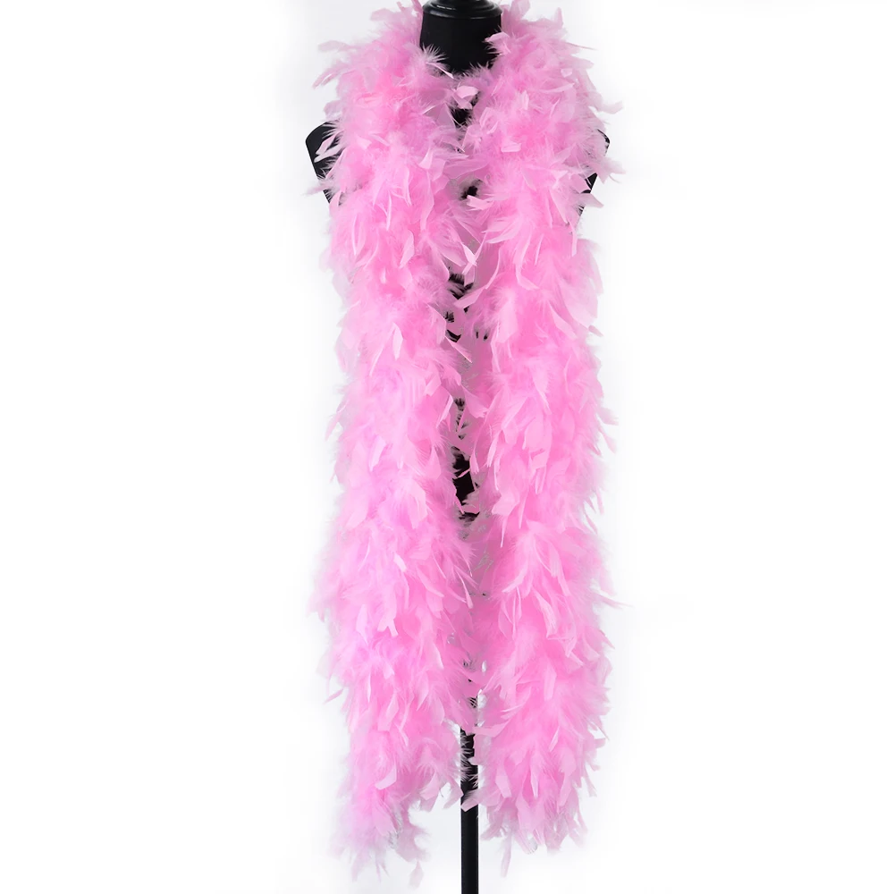 90 грамм окрашенное черное пушистое перо индейки Боа отделка шаль/шарф Свадебный костюм вечерние декоративные перья ремесла - Цвет: pink
