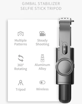 

For IOS ,for Androd ,for Phone,Bluetooth Handheld Gimbal Outdoor Stabilizer Wireless Stand Selfie Stick Adjustable Selfie Holder