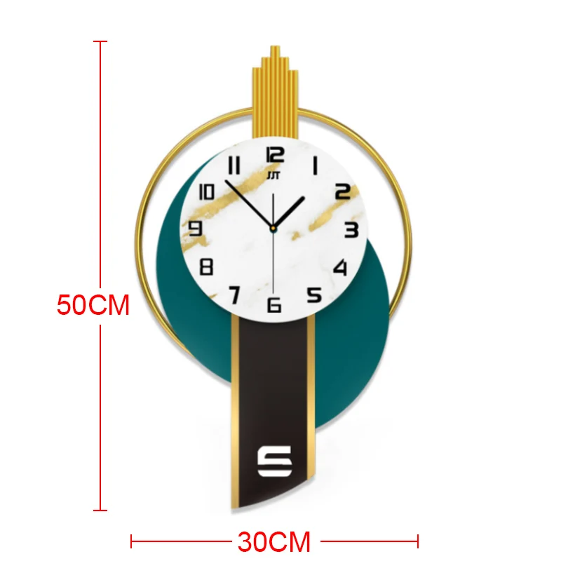 Large Wall Clock White Simple Metal Mirror Clock A  