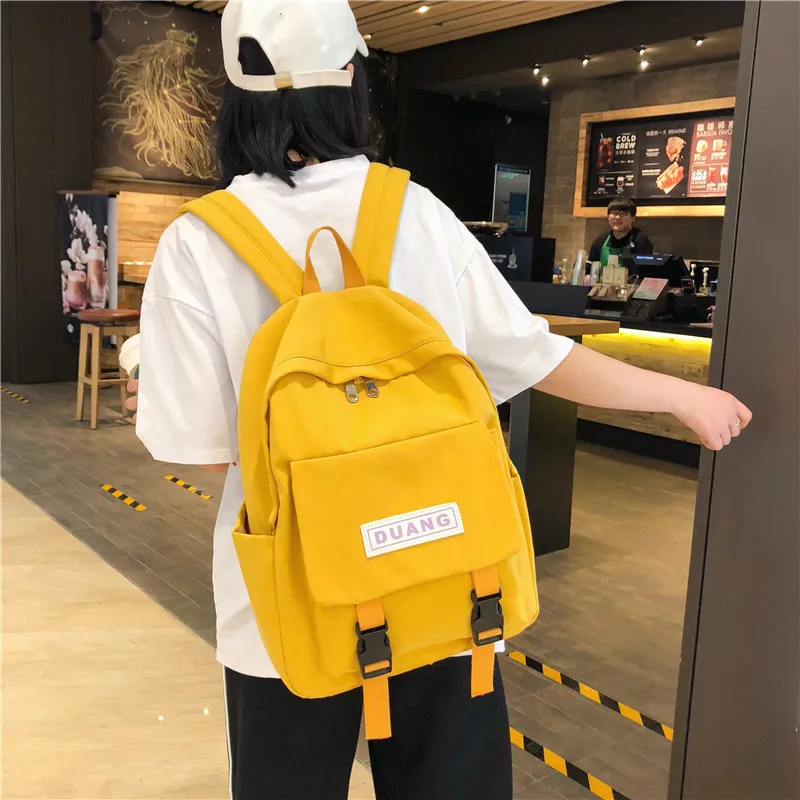 

Schoolbag Backpack Elegant Mochilas Fashion Brands High-Quality Escolar-Feminina
