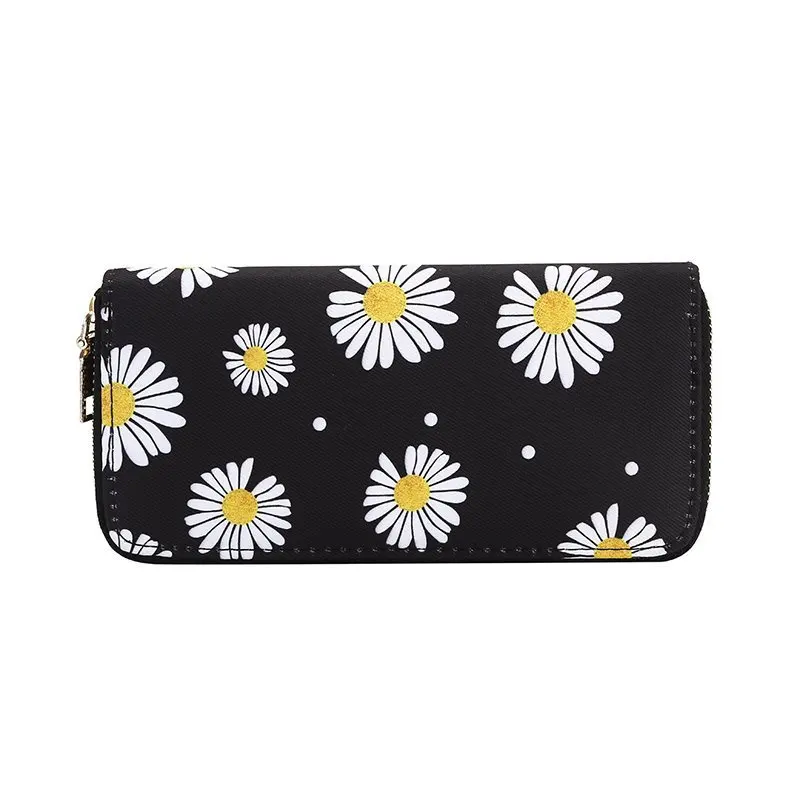 New little Daisy Women's wallet purse fashion zipper hand bag long wallet mobile phone bag zero wallet clutch bag Canvas New little Daisy Women's wallet purse fashion zipper hand bag long wallet mobile phone bag zero wallet clutch bag Canvas