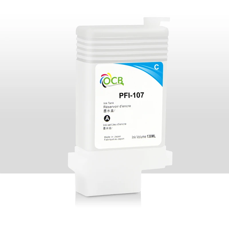 PFI-107 PFI107 Refillable Ink Cartridge With Permanent Chips For Canon  iPF670 iPF680 iPF685 iPF770 iPF780 iPF785 130ML 6Colors