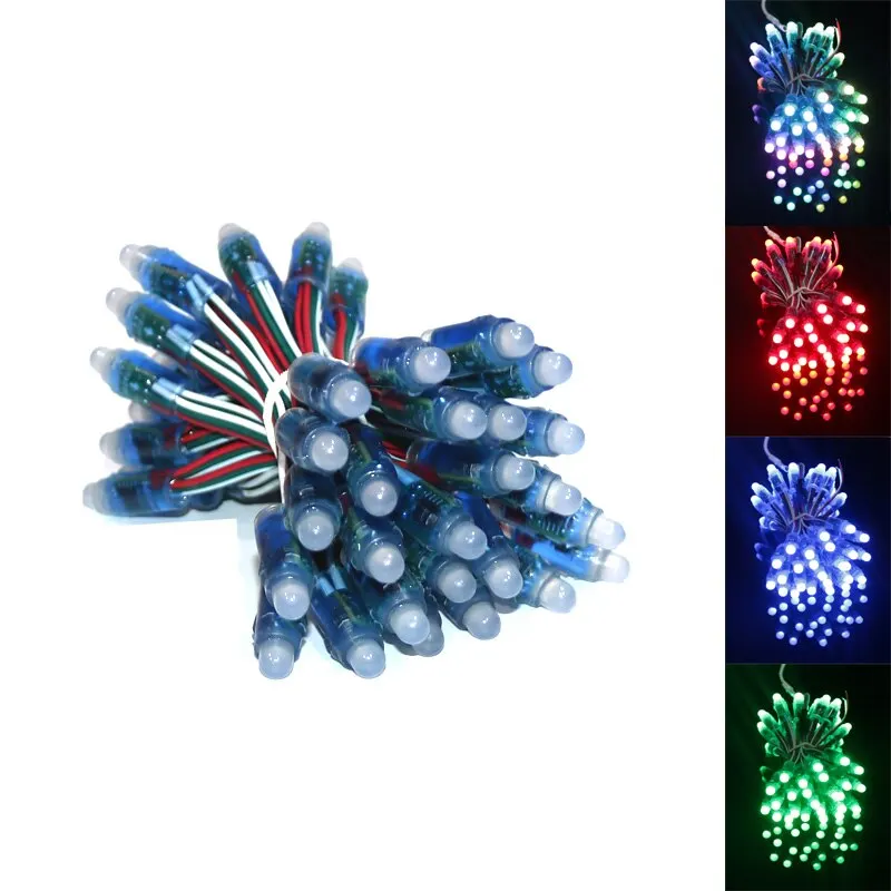 DC5V 12mm WS2811 led pixel module,IP68 waterproof full color RGB string christmas LED light Addressable as ucs1903 WS2801