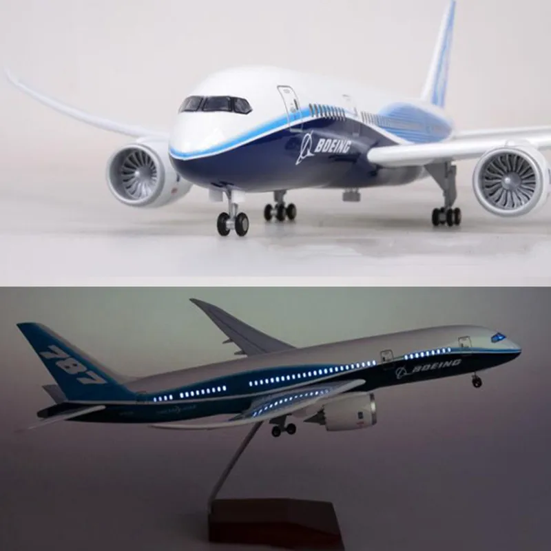 

Diecast 1/130 Scale Model Toys Boeing B787 Aircraft Plastic Resin Plane Model With Light and Wheels AirplaneDreamliner