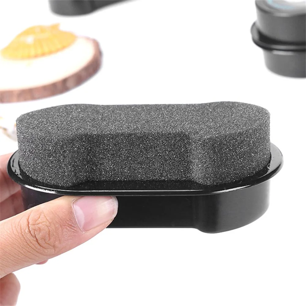 Multi-functional Double-faced Shoe Polish Colorless Light Shoes Rub Leather Cleaner Shoes Brush Care Oil Sponge Transparent Wax 4