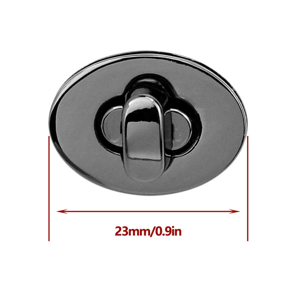 Mini Ovale Twist Lock Metall Verschluss Schnalle Drehs Chlösser Für Geldbörse Brieftasche Damen Handtasche Umhängetasche Zubehör
