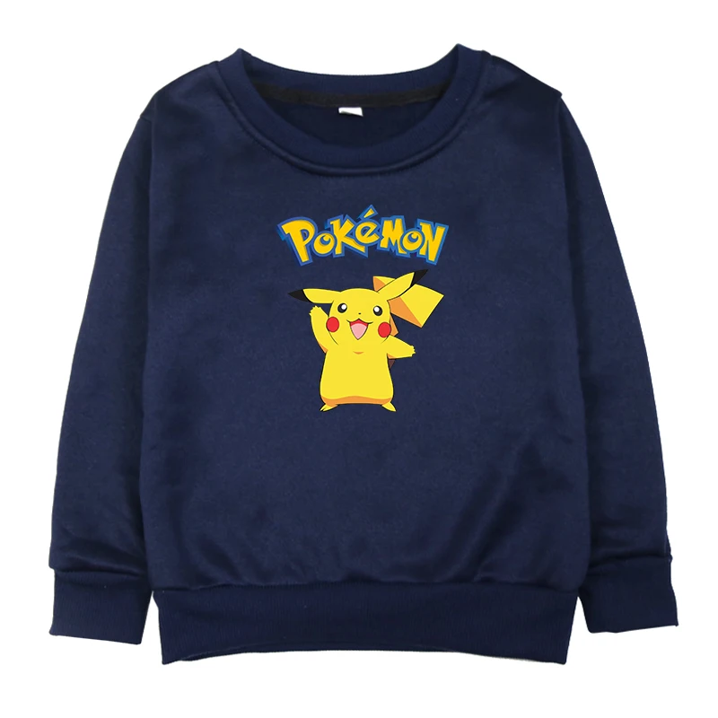 New Pikachu Baby Kid Boys Girls Sweatshirts Autumn Winterroupas Infantis Menina Pokemon Print Top Kids T-shirt Clothes