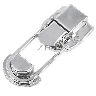 

Silver Tone 3.5mm Mounting Hole Diameter Straight Loop Latch w Strike