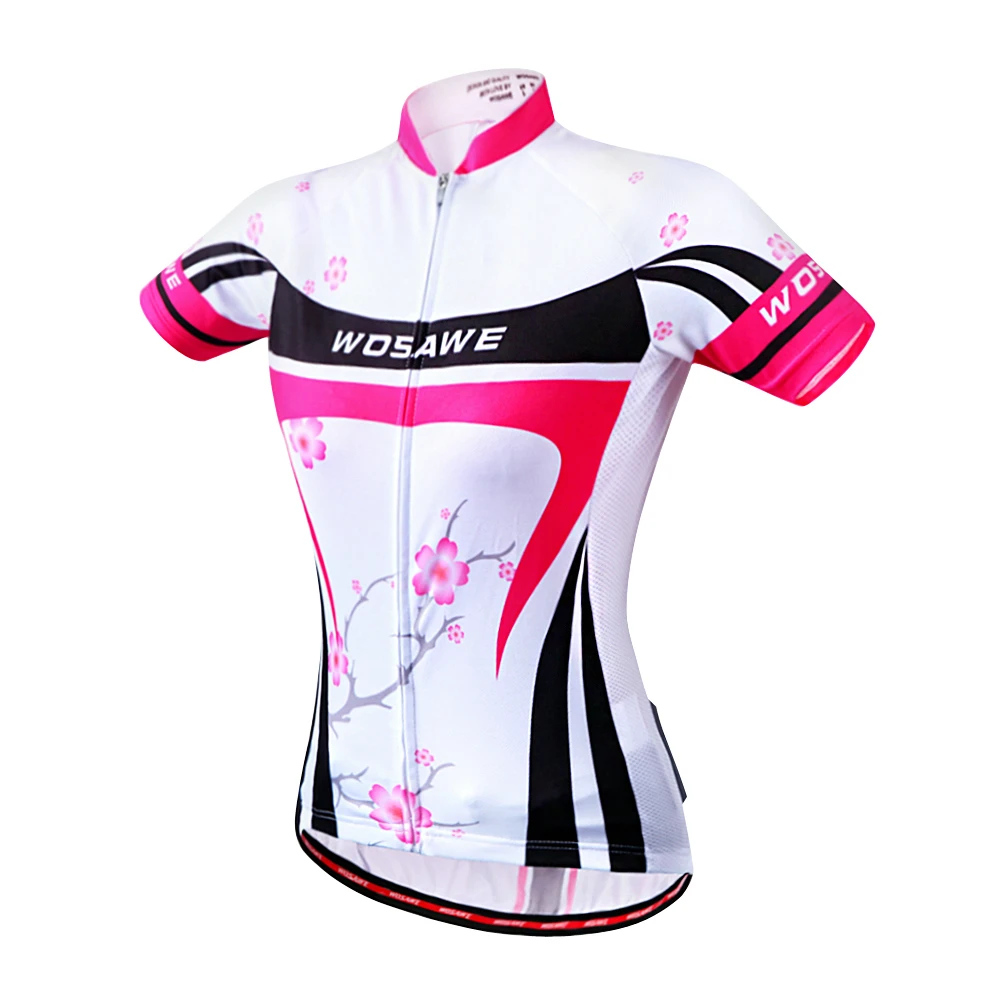 Женское Велосипедное Wosawe Джерси Женская летняя велосипедная Одежда дышащая женская одежда с коротким рукавом топы велосипедные наборы для безопасного катания - Цвет: BC271
