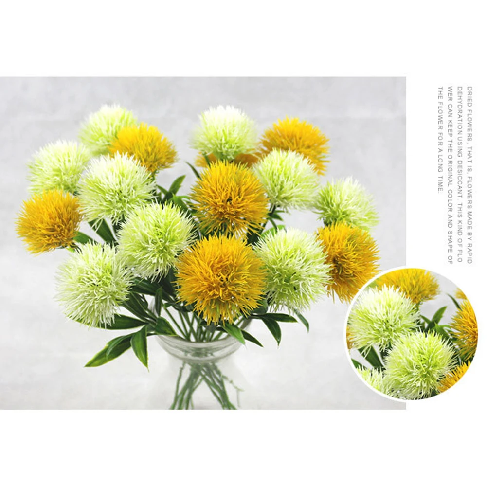 10Pcs Artificial flowers Dandelion Plastic Flower Bouquet Wedding Home Decoration Beautiful Valentine's Day Simulation Flowers