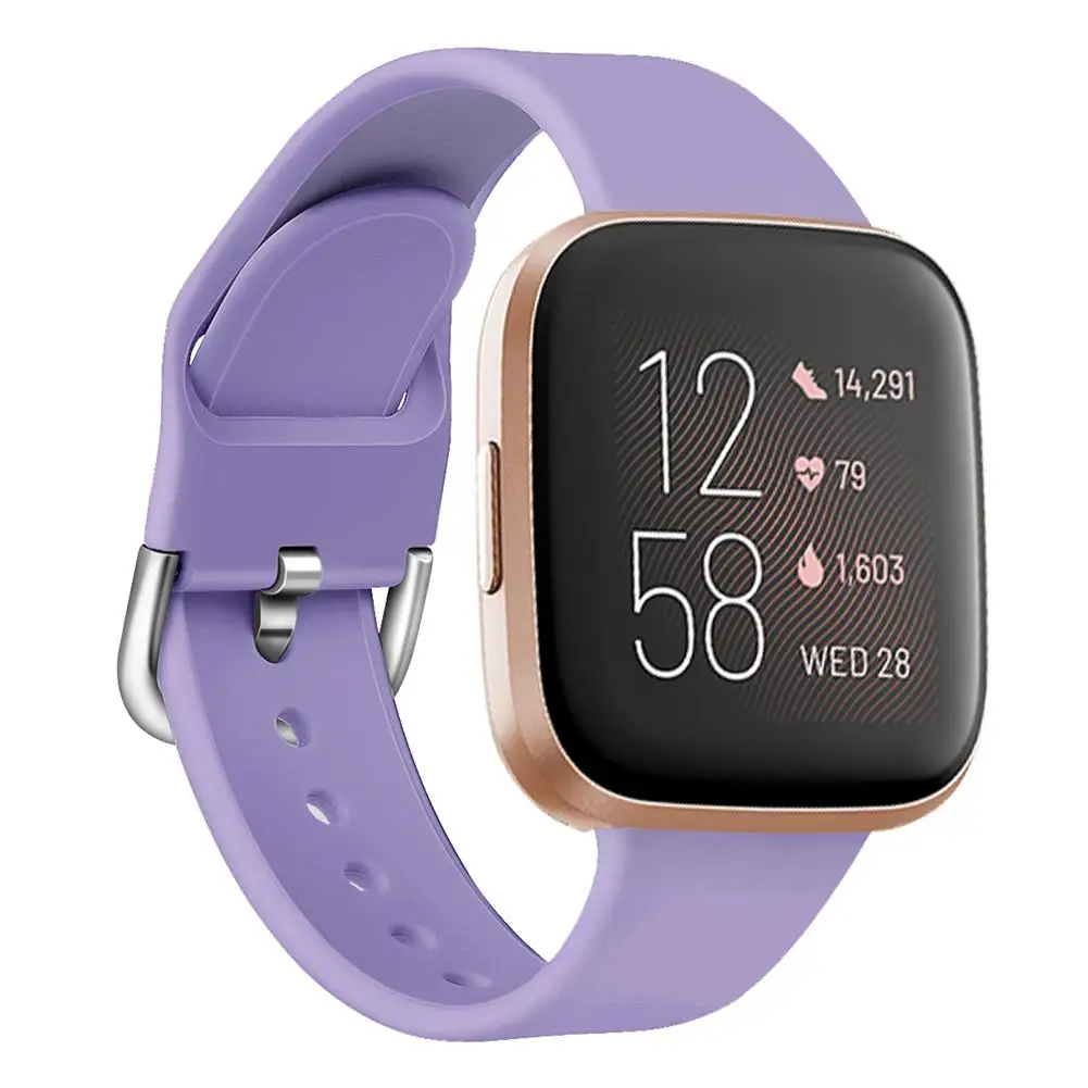 Для Fitbit Versa 2 Силиконовый браслет браслеты для наручных часов сменные ремешки ремешок для Versa Lite 6,7-8,1 дюймов Смарт часы браслет