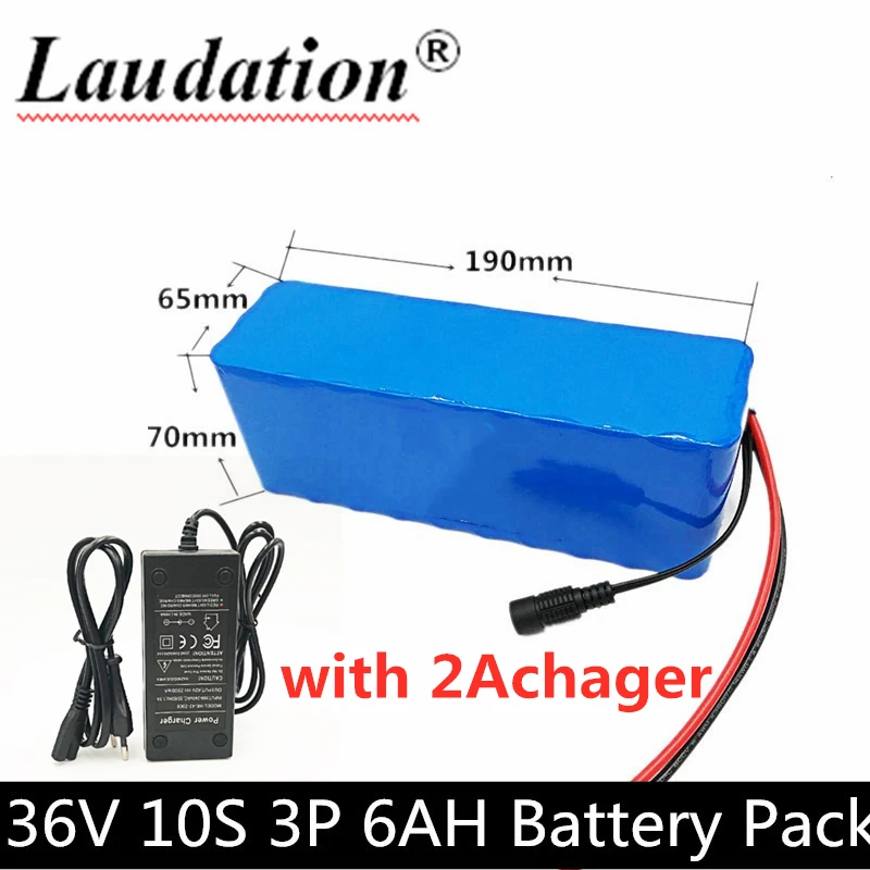 

Battery 36v 6ah bms 10s 3p akumulator 36v lithium battery pack for Ebike Motorcycle Electric Car Bicycle Scooter BMS+42v charger