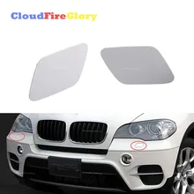 Pair L+R Primed For BMW X5 E70 2007-2011 Front Headlight Washer Nozzle Jet Cover Cap Left unpainted 51657199141 51657199142