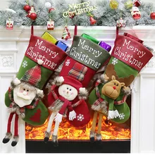 Рождественское украшение Рождественская елка кулон рождественские носки украшение праздника Подарочный пакет конфеты мешок