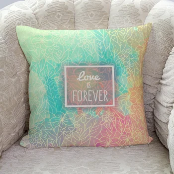 

Sketch Flower Watercolor Valentine Pattern Pillow Covers Cases Cushion Pillowcase Square Print