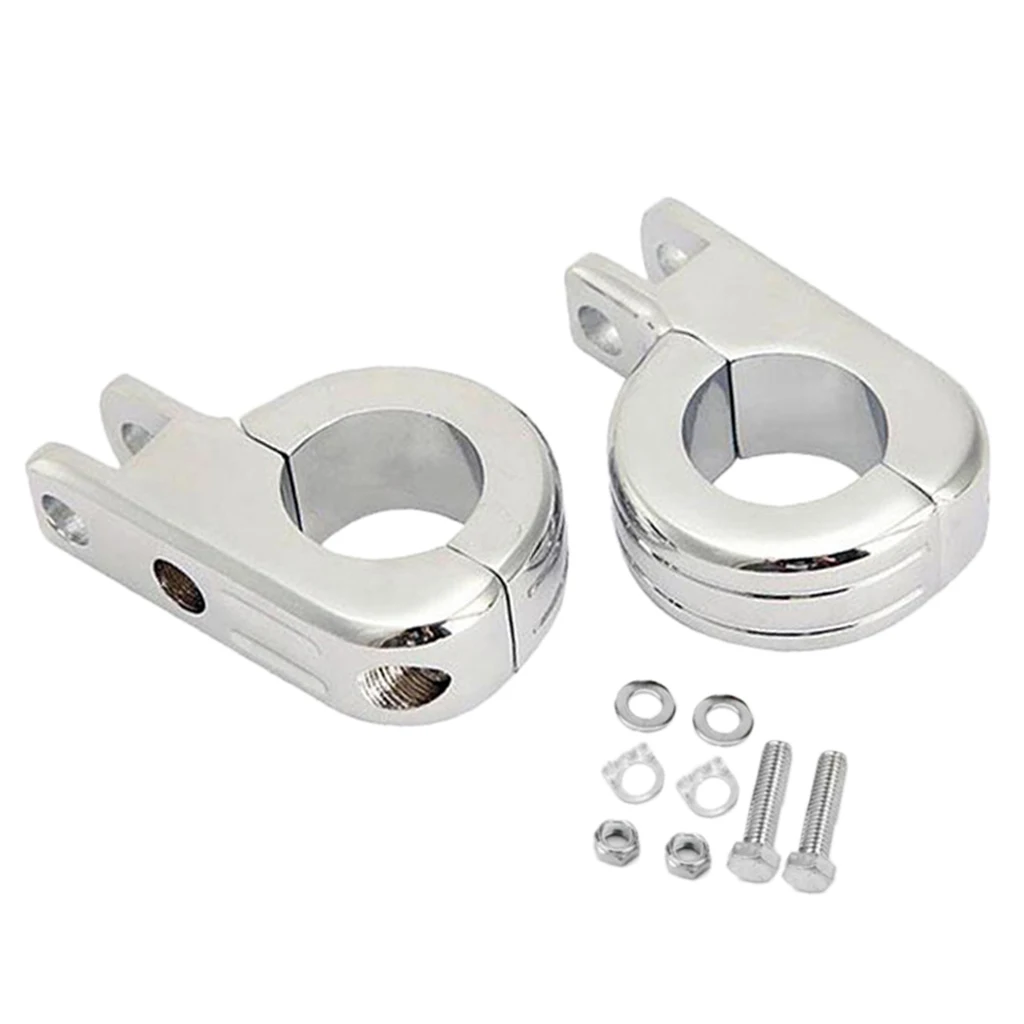 CNC aluminum alloy Highway Foot Peg Clamps Mount Kit for Harley 1-1/2'' 38mm Bar Engine Guard