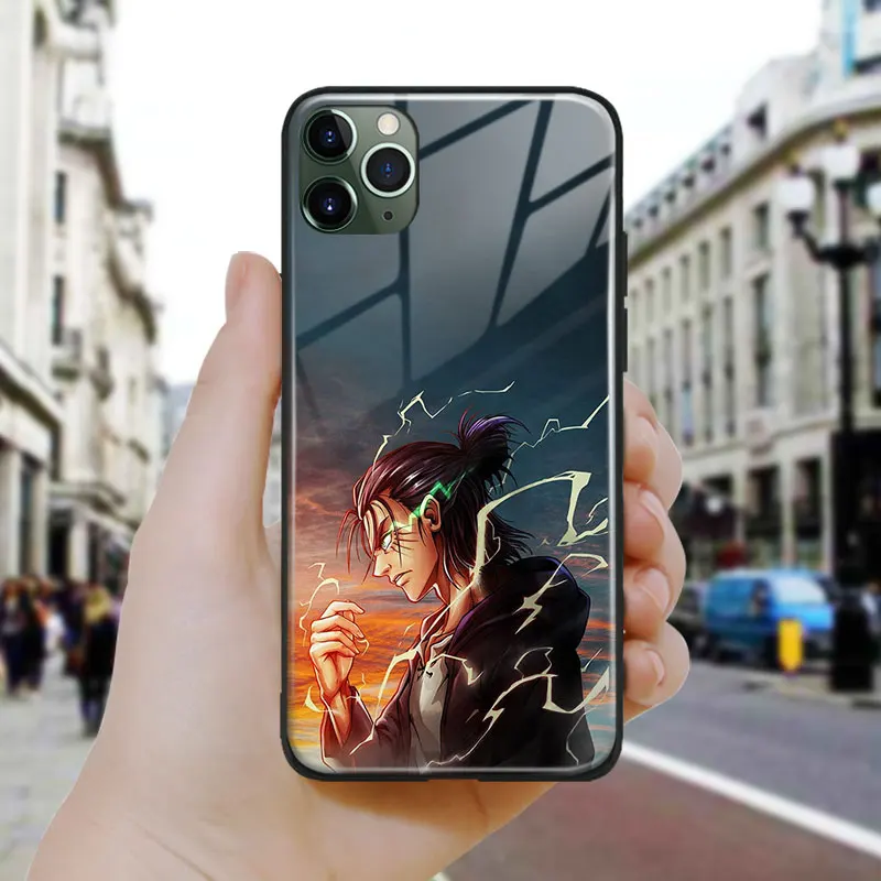 Чехол из силикона и стекла для iPhone SE 6 6s 7 8 Plus X XR XS 11 12 Mini Pro Max | Мобильные телефоны