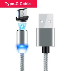 Universal Magnetic Fast Charging Cable - Type C & Micro USB - 1m (TypeC - Silver)