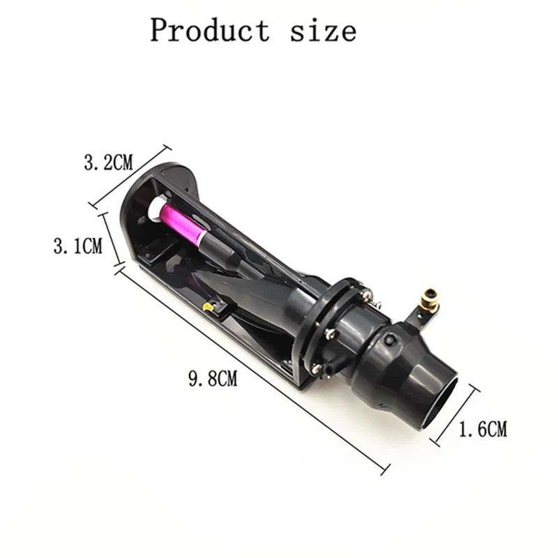 

16Mm Waterjet Pump Spray Water Thruster Spray Pusher Servo Jet Pump For Diy Rc Jet/Fishing Boat(Black)
