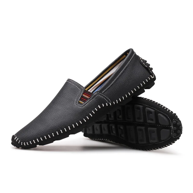 

Spring Summer Large Size Leather Men's Shoes, Comfortable Breathable and Durable Peas Shoes Business Set of Foot Shoes for Boy