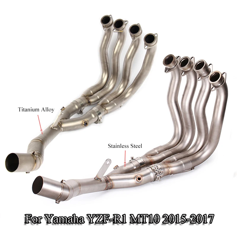 

Slip On R1 YZF-R1 MT-10 Motorcycle Full Exhaust Pipe Muffler Header Front Connect Link Pipe Tube Modified For Ymaha r1 2015-2019