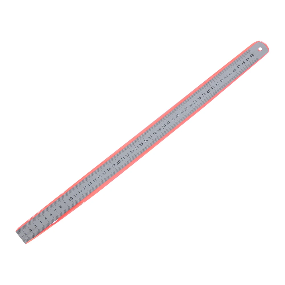 Precision Metal Measuring Tool Straight Ruler 30cm/50cm Metric Imperial Stainless Steel Double Sided DIY