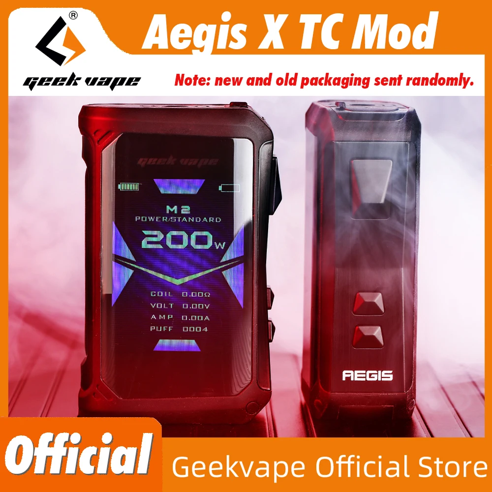 Оригинальный мод Geekvape Aegis X 200 Вт TC с чипсетом AS2.0 и OLED-экраном 2 4 дюйма для