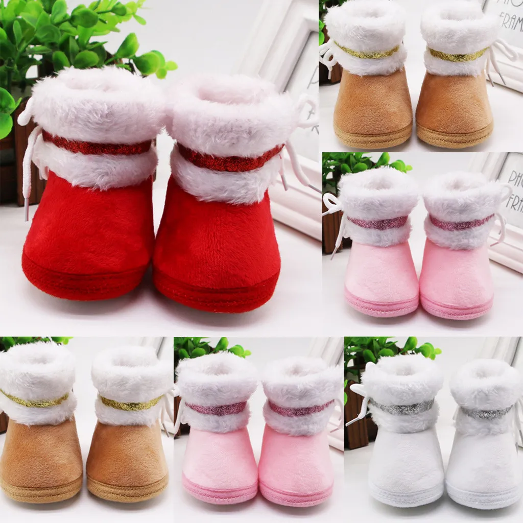 Г. Обувь новорожденного для маленьких мальчиков и девочек, Мокасины, Нескользящие зимние кашемировые ботинки с плюшевой подкладкой для малышей 95