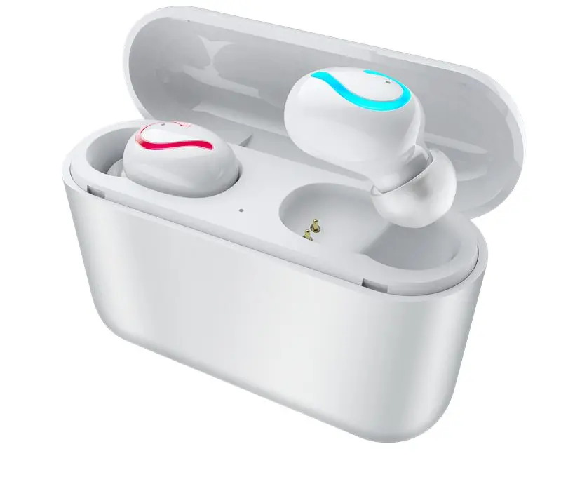 TWS Bluetooth V5.0 наушники с микрофоном светодиодный дисплей беспроводные Bluetooth наушники водонепроницаемые с шумоподавлением игровая гарнитура - Цвет: White