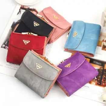 

Women Wallet Mini Wallets And Purses Short Female Coin Purse Credit Card Holder