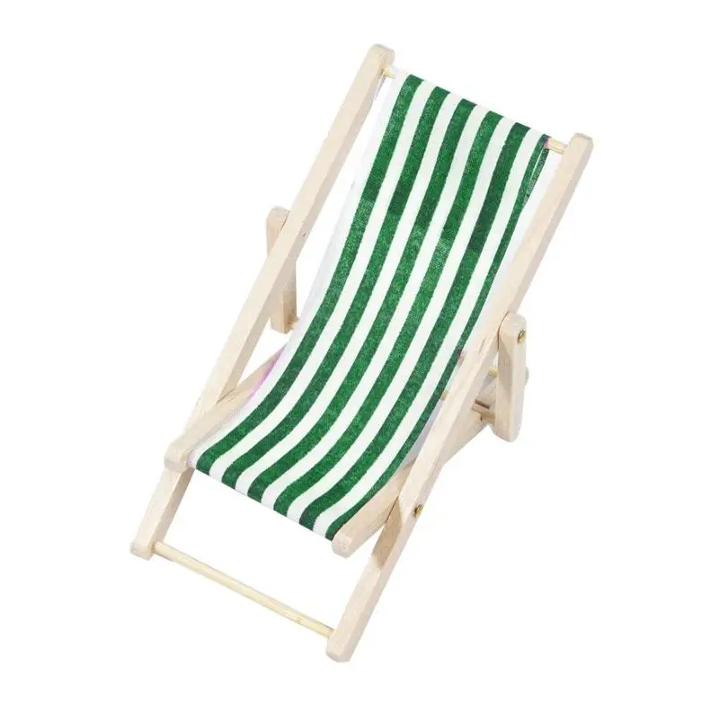 Деревянный полосатый стул для кукольного домика 1:12 миниатюрная мебель детский