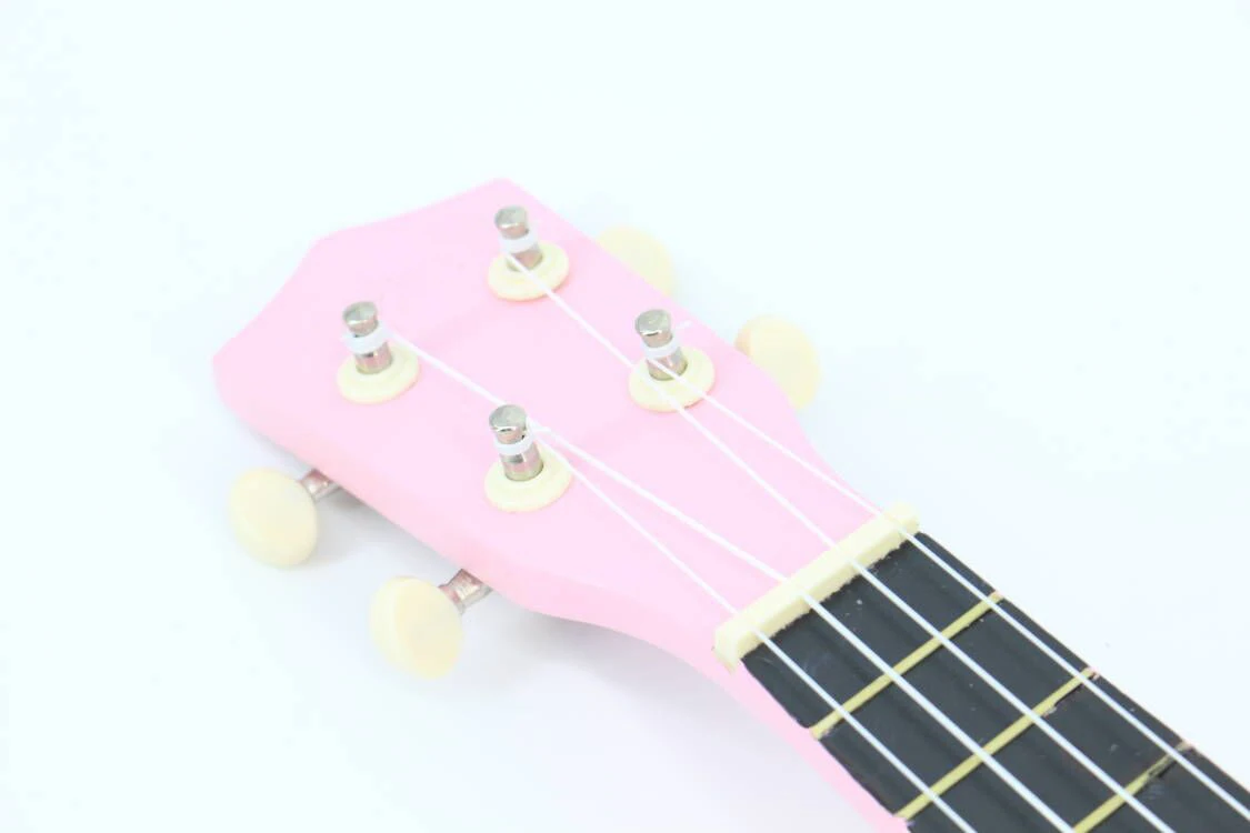 Guitarra em Forma de Coração Venda Quente Polegada Rosa Ukelele Ukulele 4 Cordas Havaí Mini Tom Buraco Basswood Madeira Uke 21 - Image 3
