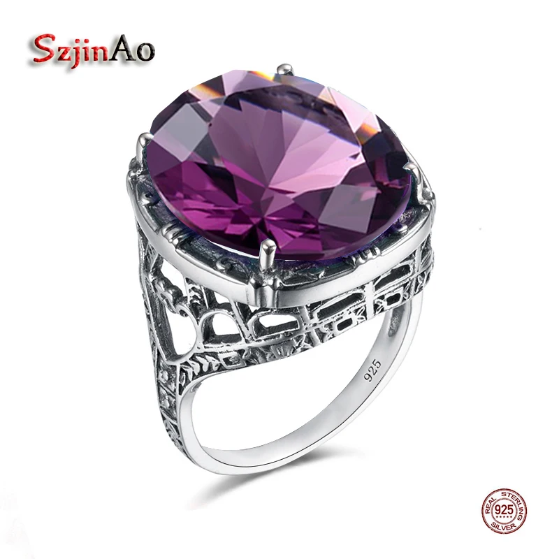 Details about   Handmade 925 Solid Silver Natural Amethyst Gems & Diamond Anniversary Gift Ring