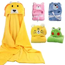 Manteau à capuche en flanelle pour bébé, couverture chaude d'hiver, serviette de bain, coupe vent 