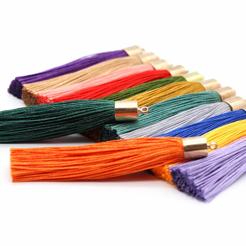 10Pcs/Pack 50mm Long Small Metal Cap Tassel Pendant Jewelry Decoration Accessories DIY Crafts Gift Earrings Handmade Material | Дом и сад